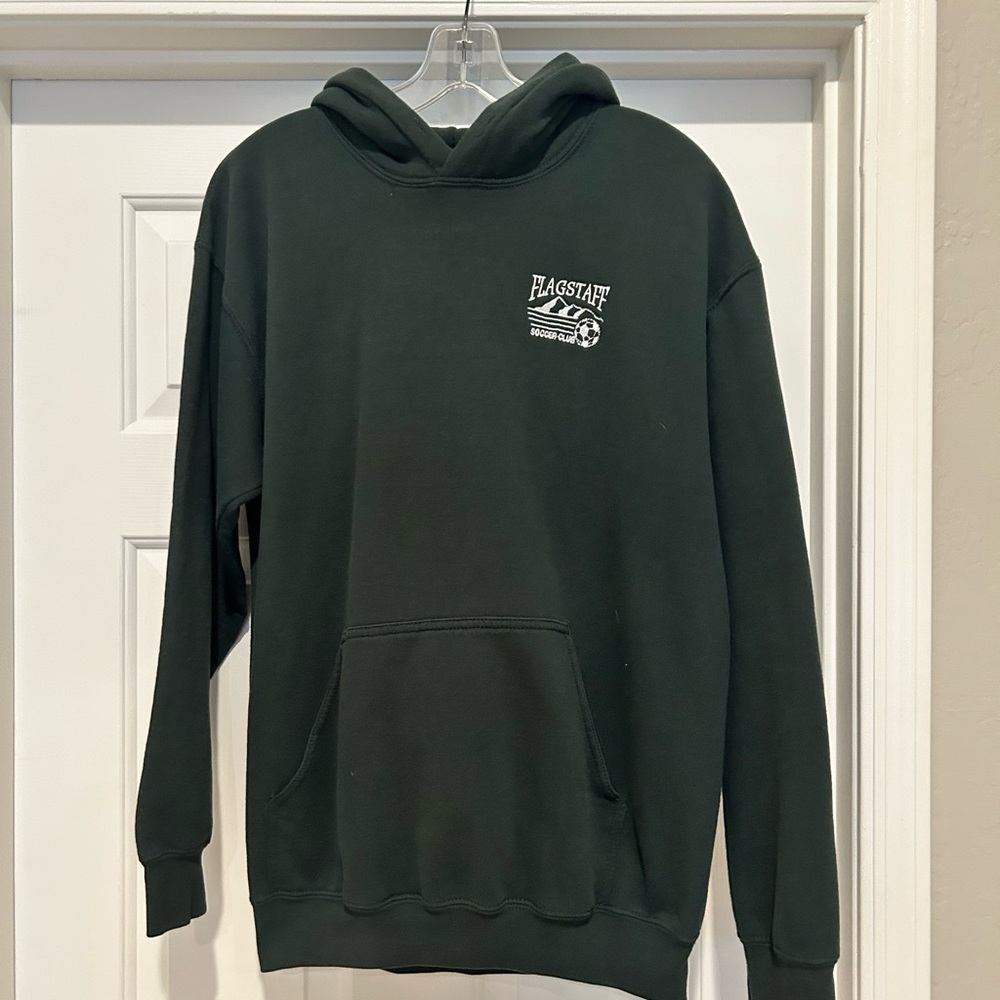 Flagstaff Soccer Club forest green men’s medium hoodie